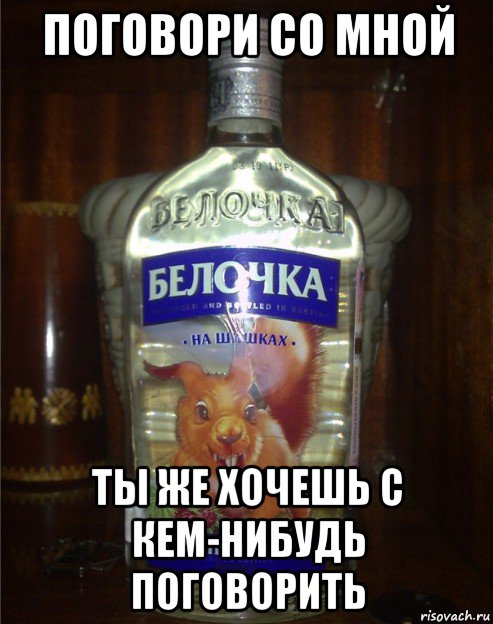 поговори со мной ты же хочешь с кем-нибудь поговорить, Мем Водка