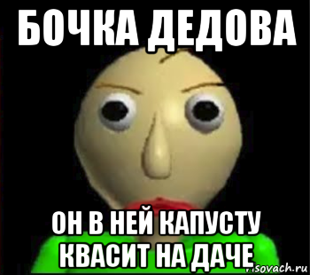 бочка дедова он в ней капусту квасит на даче, Мем Злой Балди