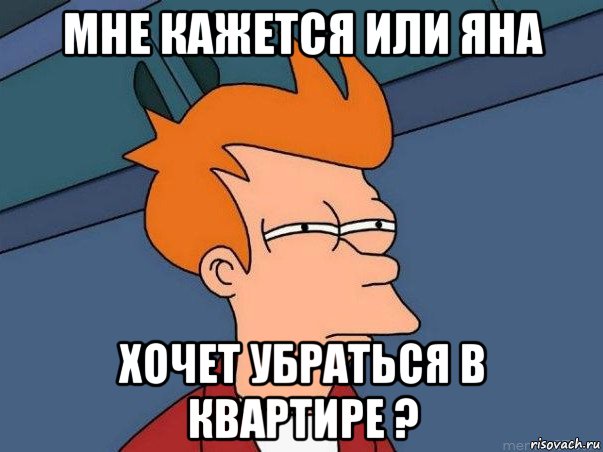 мне кажется или яна хочет убраться в квартире ?, Мем  Фрай (мне кажется или)