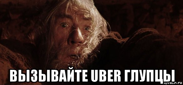  вызывайте uber глупцы, Мем Гендальф (Бегите глупцы)