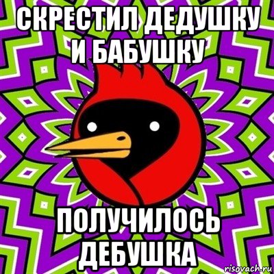 скрестил дедушку и бабушку получилось дебушка