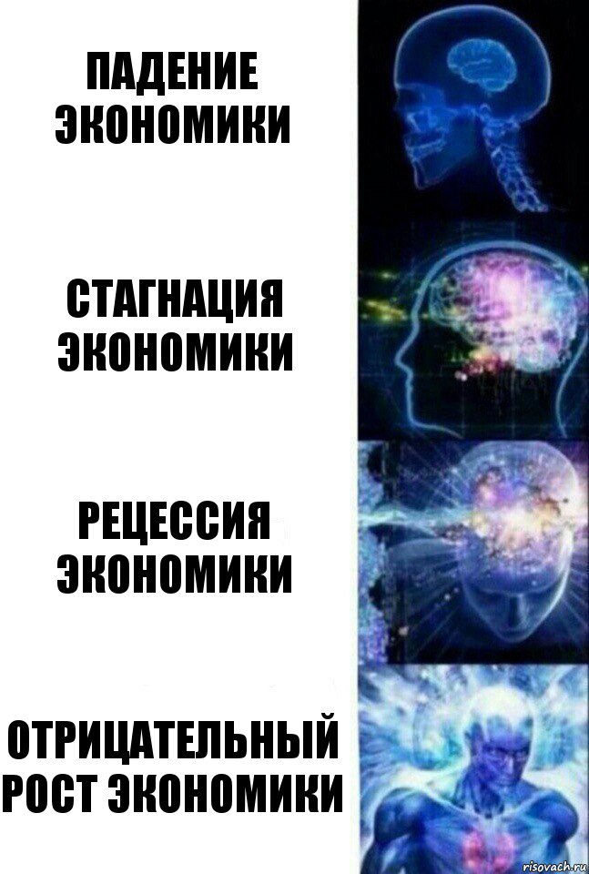 Падение экономики Стагнация экономики Рецессия экономики Отрицательный рост экономики, Комикс  Сверхразум