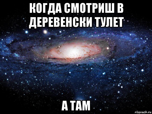 когда смотриш в деревенски тулет а там, Мем Вселенная