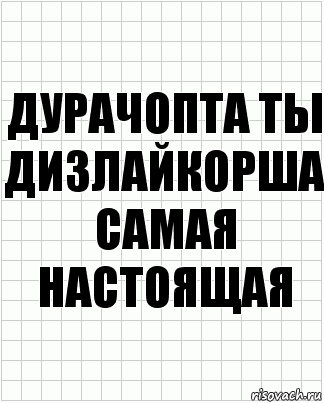 Дурачопта ты дизлайкорша самая настоящая