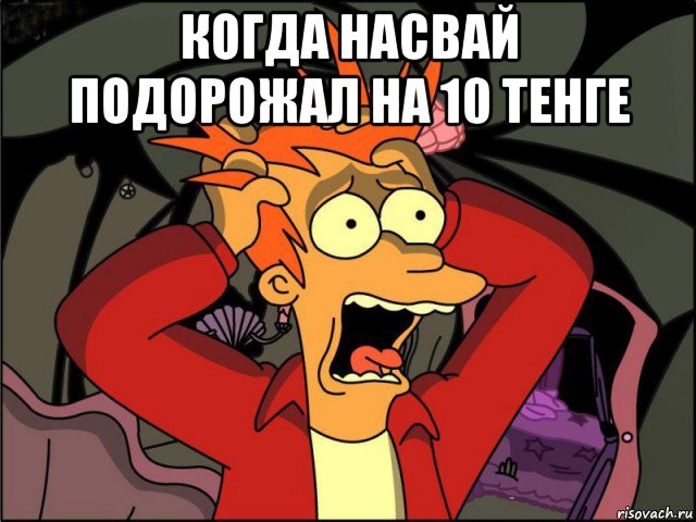 когда насвай подорожал на 10 тенге , Мем Фрай в панике