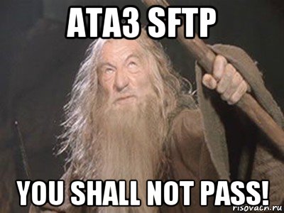 ata3 sftp you shall not pass!, Мем Гендальф - Ты не пройдешь