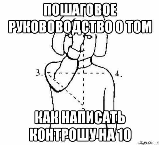 пошаговое рукововодство о том как написать контрошу на 10, Мем  Перекреститься