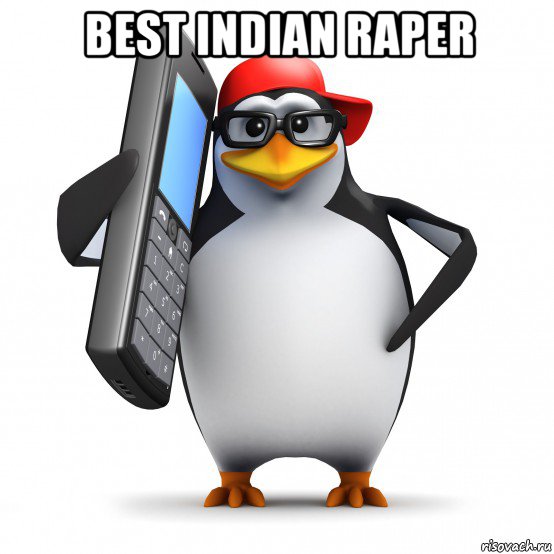 best indian raper , Мем   Пингвин звонит