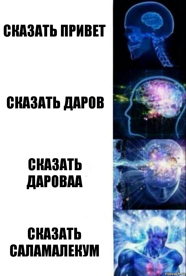 Сказать привет Сказать даров Сказать дароваа Сказать саламалекум, Комикс  Сверхразум