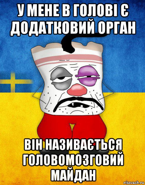 у мене в голові є додатковий орган він називається головомозговий майдан, Мем Западенец - Тухлое Сало HD