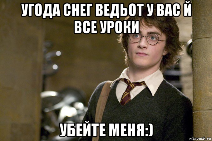 угода снег ведьот у вас й все уроки убейте меня:), Мем Гарри Поттер в школе