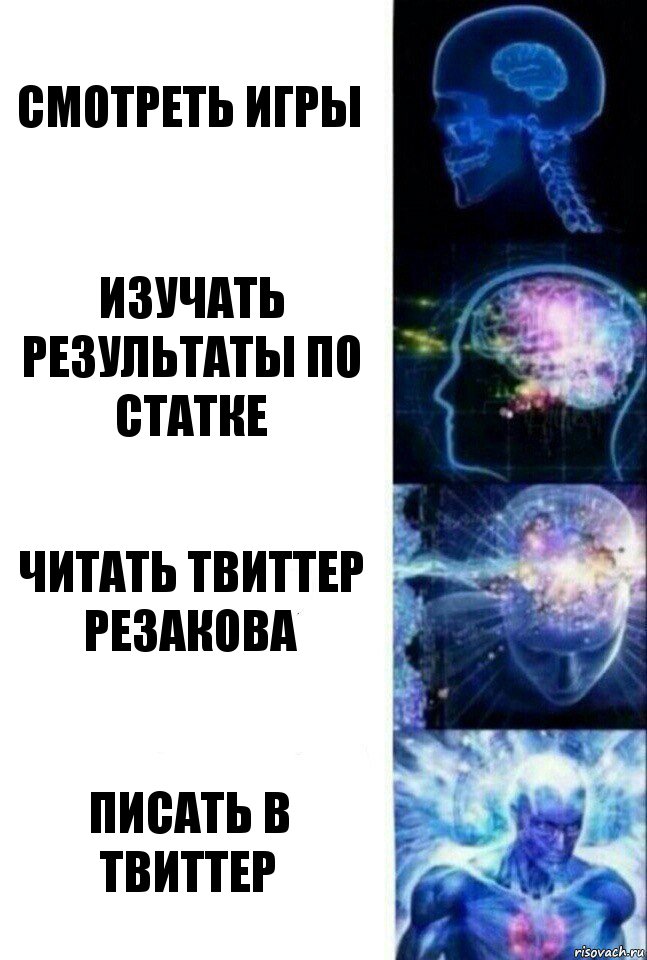 Смотреть игры Изучать результаты по статке Читать твиттер Резакова Писать в твиттер, Комикс  Сверхразум