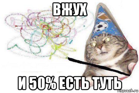 вжух и 50% есть туть, Мем Вжух мем