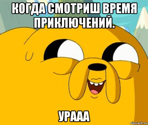 когда смотриш время приключений. урааа, Мем  Adventure time