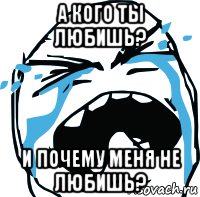 а кого ты любишь? и почему меня не любишь?, Мем плачет