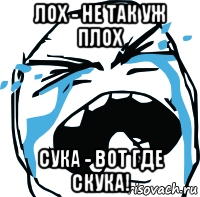 лох - не так уж плох сука - вот где скука!, Мем плачет