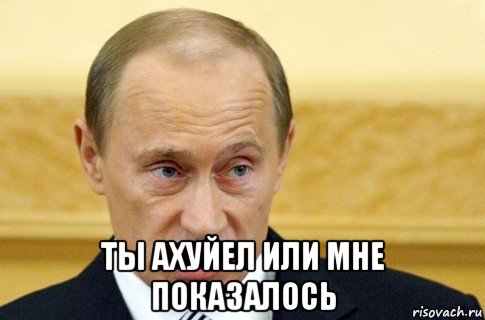  ты ахуйел или мне показалось, Мем путин