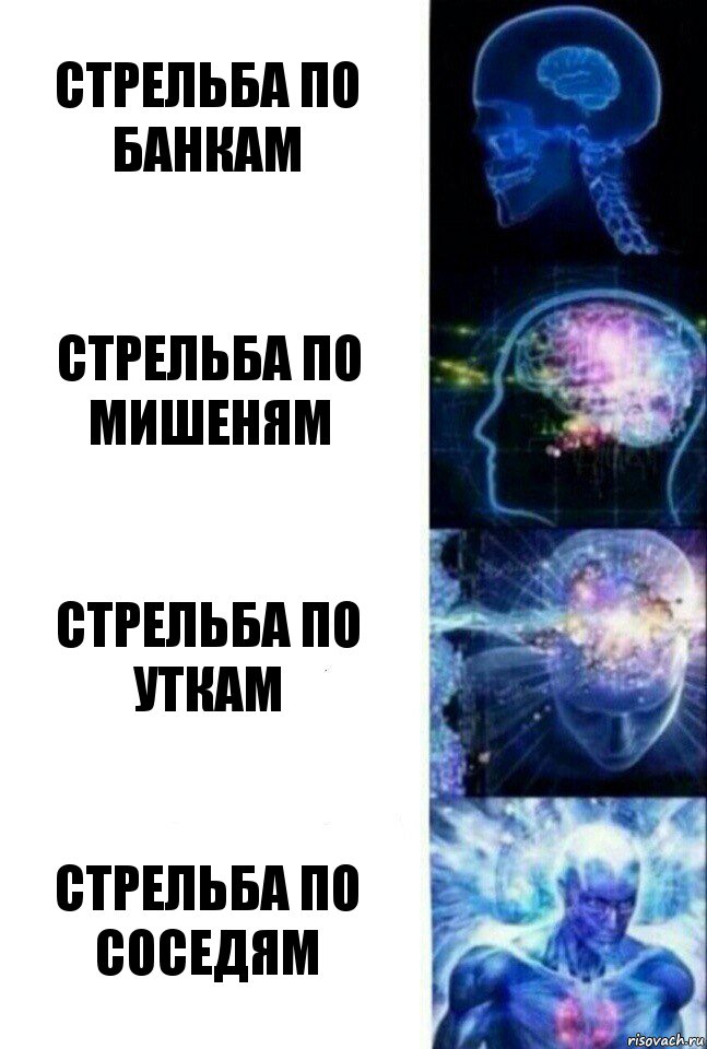 Стрельба по банкам Стрельба по мишеням Стрельба по уткам Стрельба по соседям, Комикс  Сверхразум