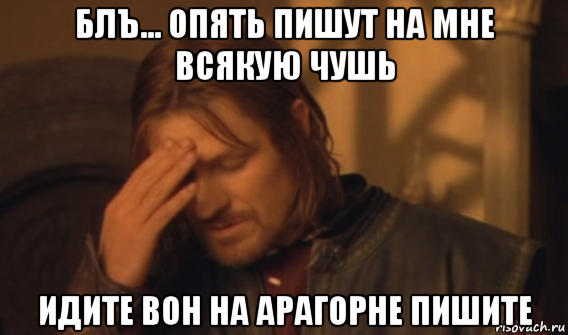 блъ... опять пишут на мне всякую чушь идите вон на арагорне пишите, Мем Закрывает лицо