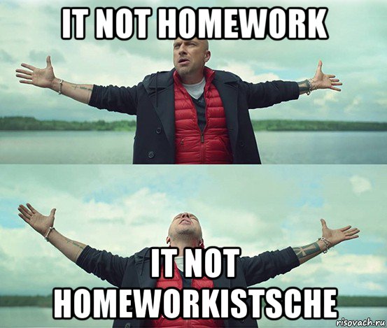 it not homework it not homeworkistsche, Мем Безлимитище