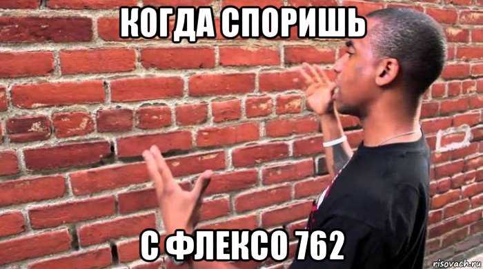 когда споришь с флексо 762