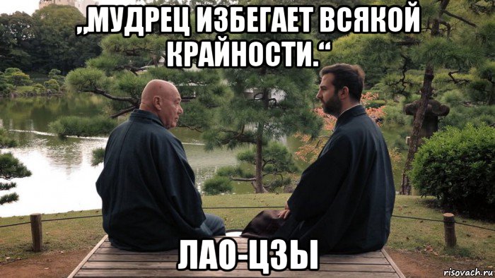 „мудрец избегает всякой крайности.“ лао-цзы, Мем Лао-цзы