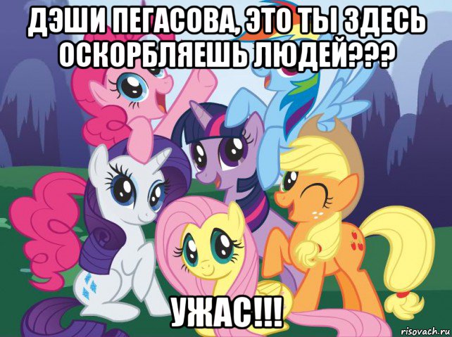 дэши пегасова, это ты здесь оскорбляешь людей??? ужас!!!, Мем My little pony