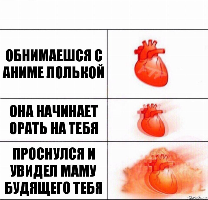 обнимаешся с аниме лолькой она начинает орать на тебя проснулся и увидел маму будящего тебя