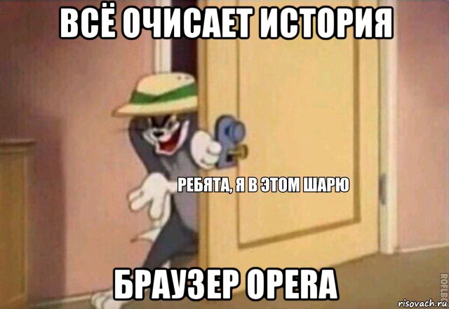 всё очисает история браузер opera, Мем    Ребята я в этом шарю