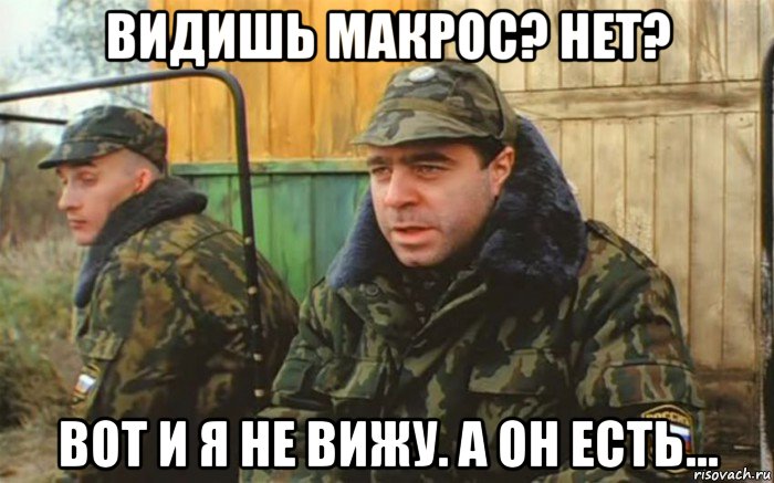 видишь макрос? нет? вот и я не вижу. а он есть...