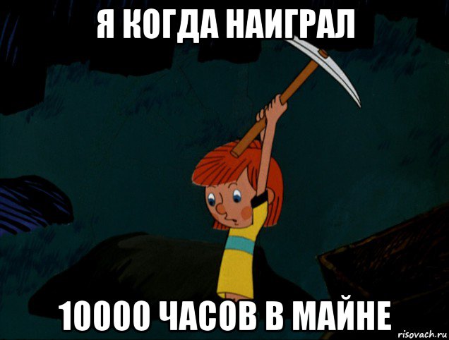 я когда наиграл 10000 часов в майне