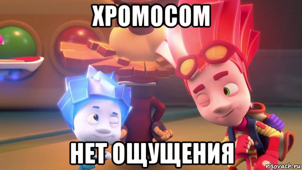 хромосом нет ощущения, Мем  Фиксики 2