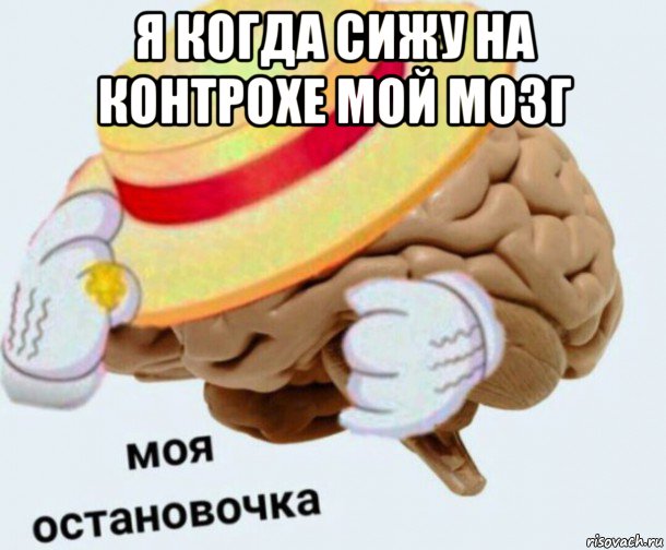 я когда сижу на контрохе мой мозг , Мем   Моя остановочка мозг