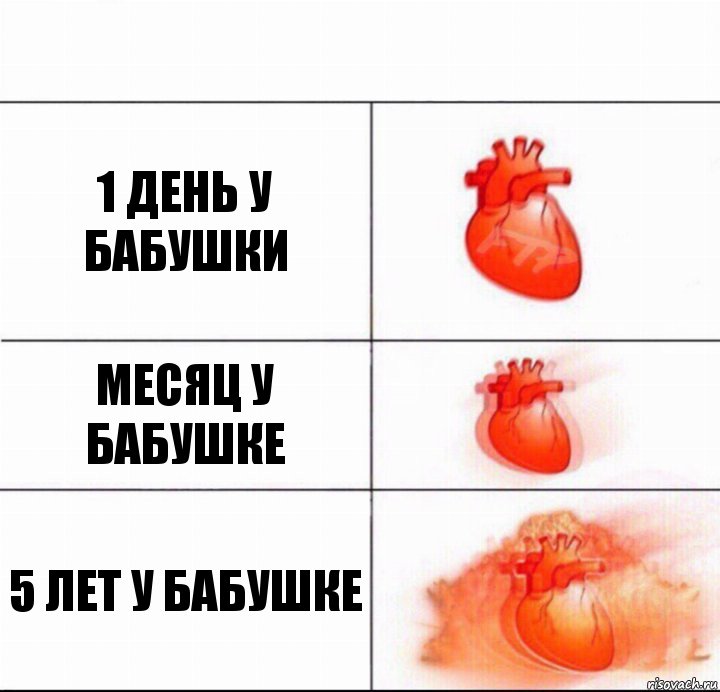 1 день у бабушки месяц у бабушке 5 лет у бабушке, Комикс  Расширяюшее сердце