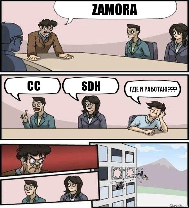 Zamora CC Sdh Где я работаю???, Комикс Совещание (выкинули из окна)
