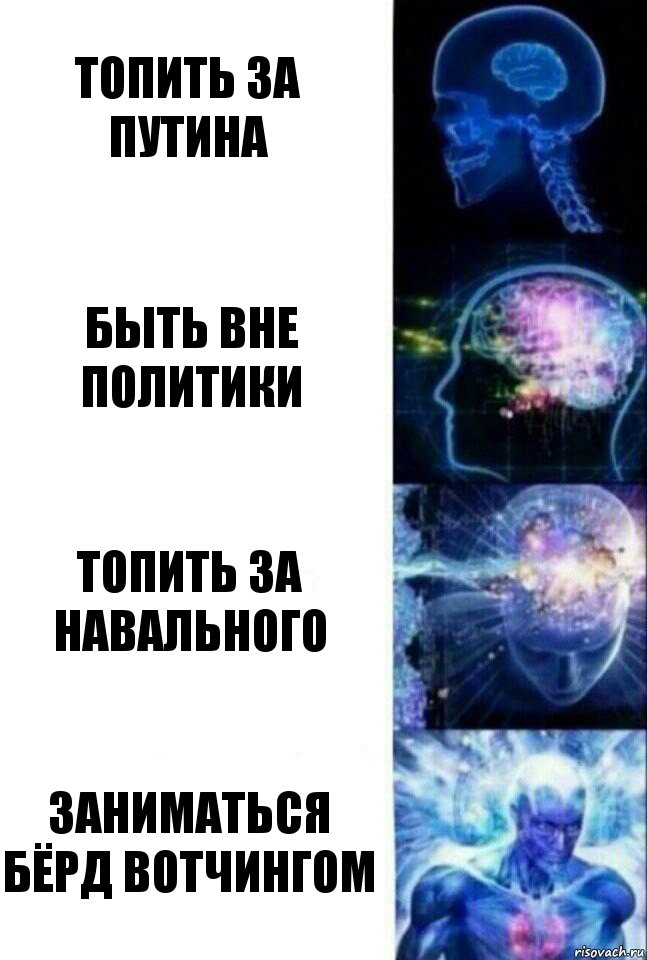 Топить за Путина Быть вне политики Топить за Навального Заниматься бёрд вотчингом, Комикс  Сверхразум