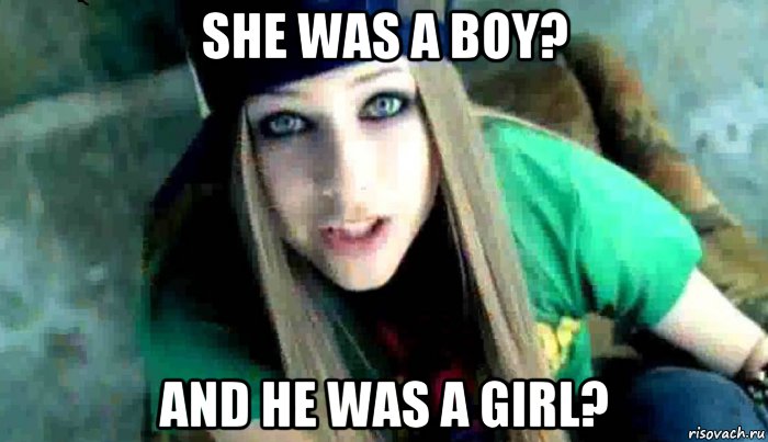 she was a boy? and he was a girl?, Мем  Avril Lavigne