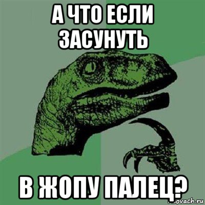 а что если засунуть в жопу палец?, Мем Филосораптор