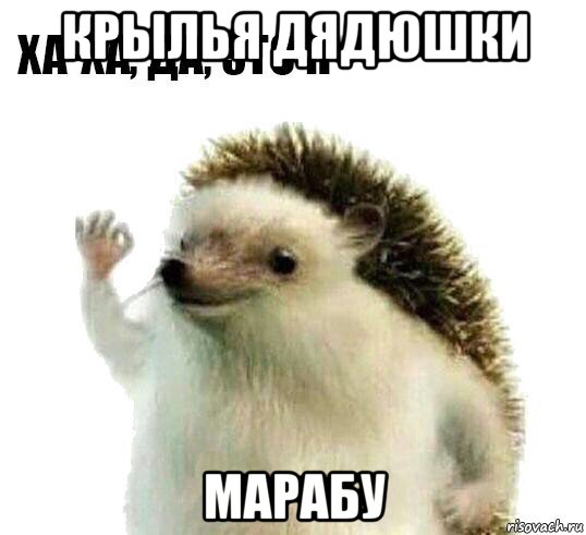 крылья дядюшки марабу, Мем Ха-ха да это я