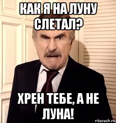 как я на луну слетал? хрен тебе, а не луна!