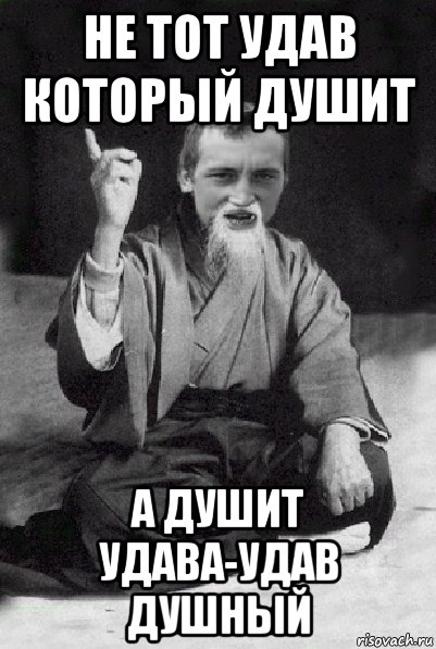 не тот удав который душит а душит удава-удав душный, Мем Мудрий паца