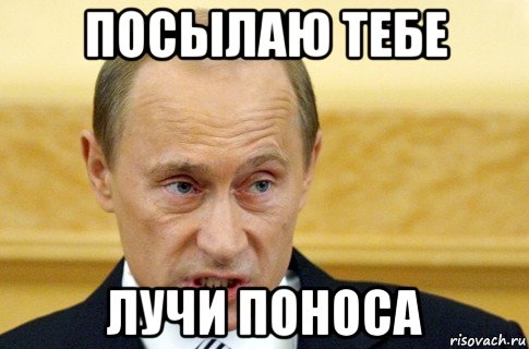 посылаю тебе лучи поноса, Мем путин