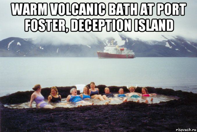 warm volcanic bath at port foster, deception island , Мем South Shetland Islands - Deception Island