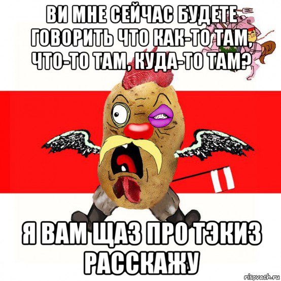 ви мне сейчас будете говорить что как-то там, что-то там, куда-то там? я вам щаз про тэкиз расскажу, Мем свядомы эмагар в ярости