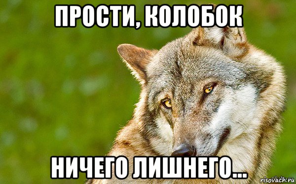 прости, колобок ничего лишнего..., Мем   Volf