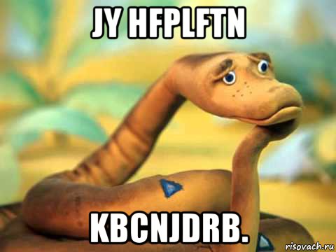 jy hfplftn kbcnjdrb., Мем  задумчивый удав