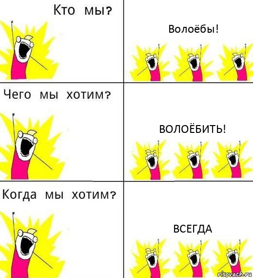 Волоёбы! Волоёбить! Всегда, Комикс Что мы хотим