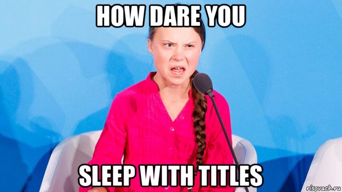 how dare you sleep with titles