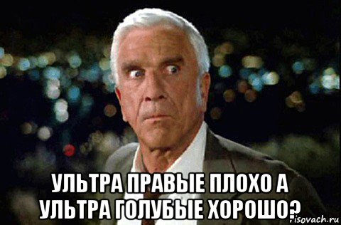  ультра правые плохо а ультра голубые хорошо?, Мем LESLIE NIELSEN