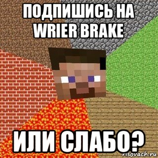 подпишись на wrier brake или слабо?, Мем Миникрафтер